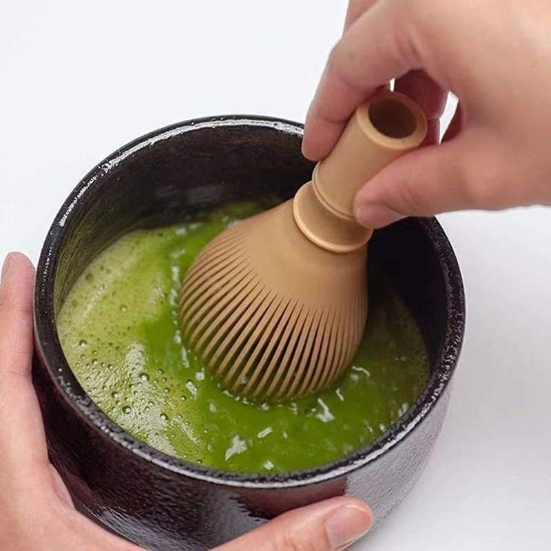 Chổi đánh trà matcha bằng nhựa cao cấp, Chổi Khuấy Trà, bộ dụng cụ pha trà matcha