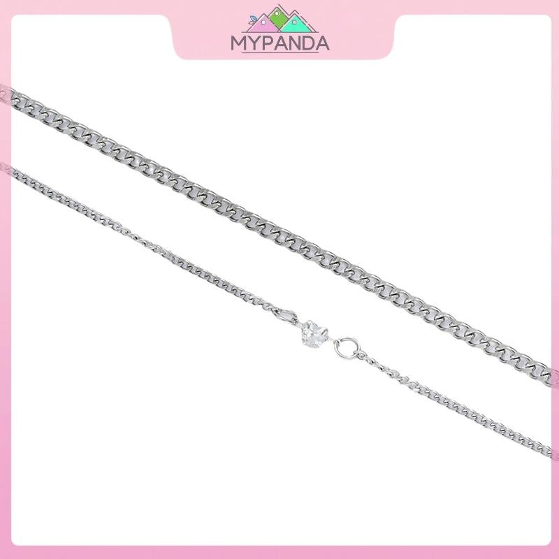 Vòng tay thời trang thép không gỉ cho cặp đôi unisex, với pha lê hình trái tim và chuỗi bạc - quà tặng ý nghĩa.