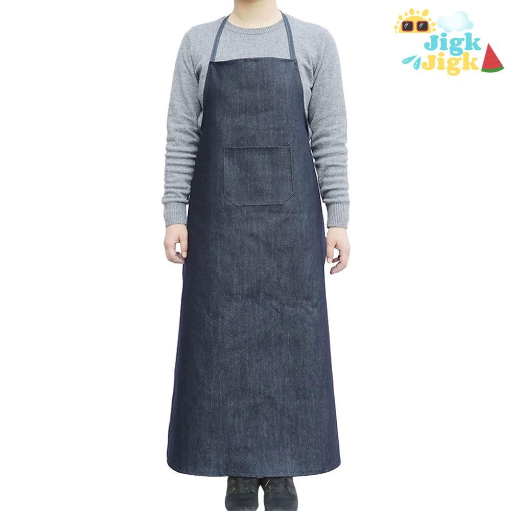 Tạp dề làm việc JIGK, với 1 túi Tạp dề cao bồi dày, Tạp dề bồi bàn Unisex chống mài mòn thời trang