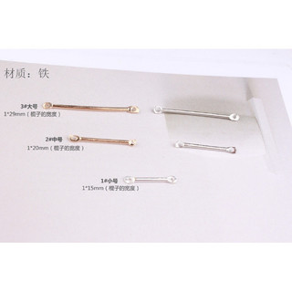 Hoa tai hình tam giác hình học tối giản diy sắt phụ kiện bông tai Bông tai vàng bạc thanh kết nối hai lỗ trang sức Hàn Quốc