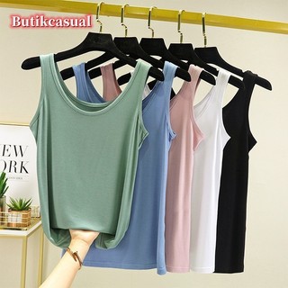 Phụ Nữ Đồng Bằng Áo Rời Thoải Mái Không Tay Áo Đa Năng Kích Thước Lớn Mùa Hè Cổ Tròn Mỏng Áo Sơ Mi