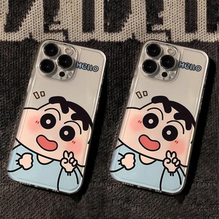 Anime Crayons Shin-chans Ốp Điện Thoại Ngộ nghĩnh Cho Samsung Galaxy S24 S23 S22 S21 Plus Ultra S23FE Vỏ Hoạt Hình Dễ Thương Mềm Mại Trong Suốt Nhật Bản TPU