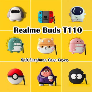 [imamura] Dành cho Ốp lưng Realme Buds T110 Phong cách hoạt hình hợp thời trang Vỏ tai nghe silicon mềm NO.1