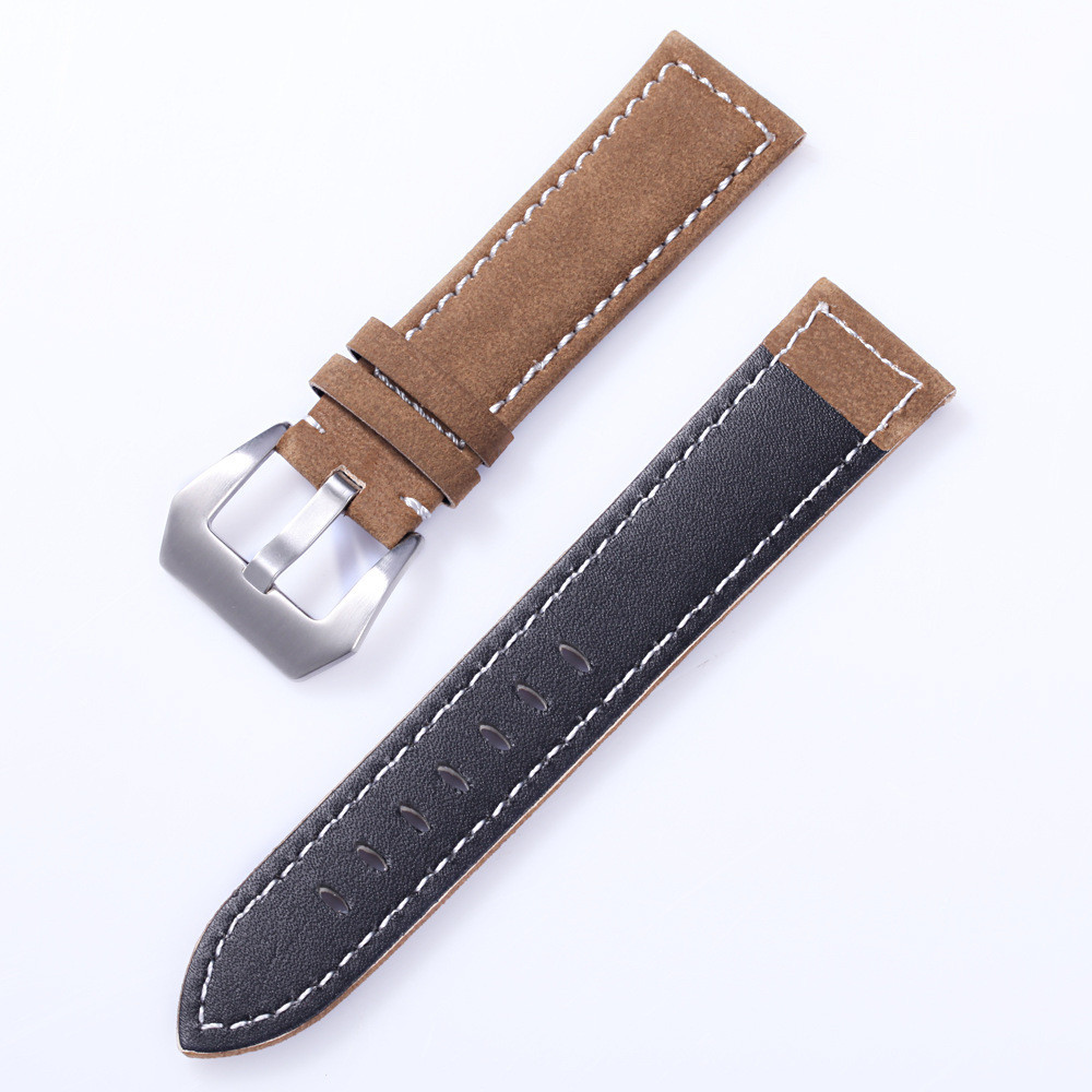 Vintage Mờ Da Dây Đeo Đồng Hồ 18mm 20mm 22mm 24mm Retro Mờ Da Đồng Hồ Nam Nữ Vòng Tay Da Cổ Điển Cổ Điển Dây Đeo Tay