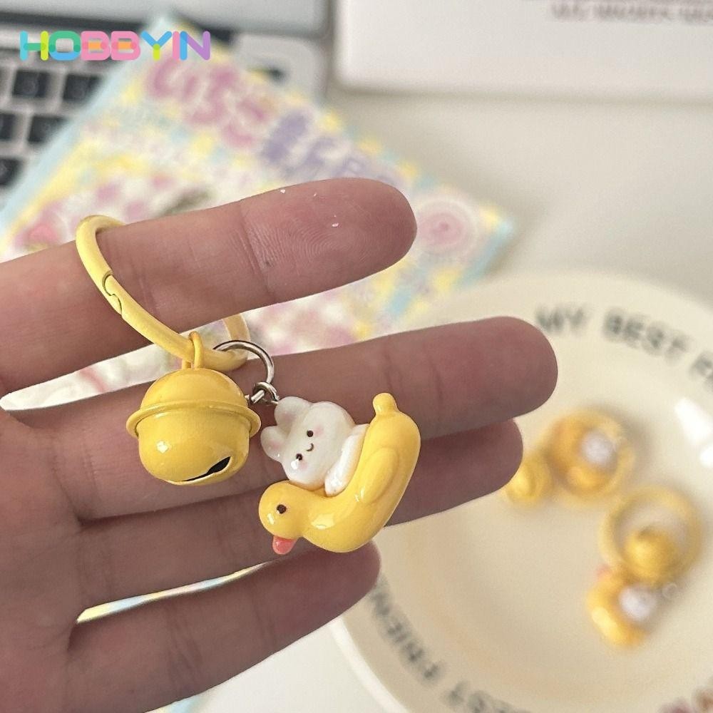 Móc Khóa Dễ Thương, Thỏ Vịt Hoạt Hình Có Chuông Schoolbag Mặt Dây Chuyền, Túi Quà Tặng Phụ Kiện Túi Trang Trí Móc Khóa