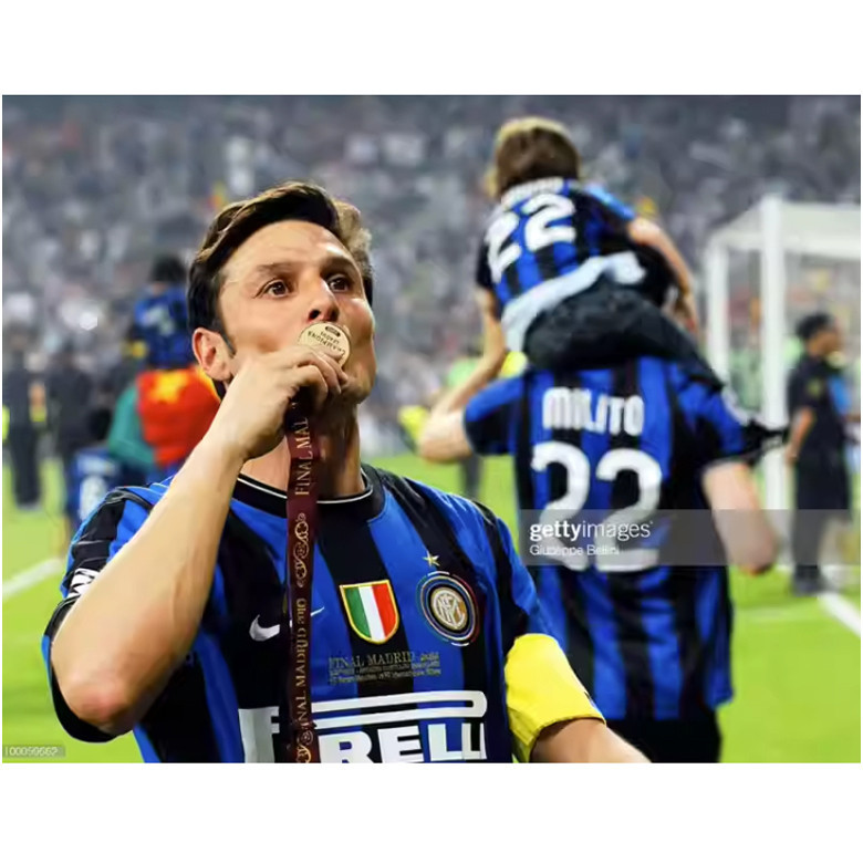 Sy3 09 / 10 Inter Milan sân nhà UCL Phiên bản cuối cùng Áo bóng đá chất lượng cao Áo thun Trẻ em Người lớn Plus Size YS3