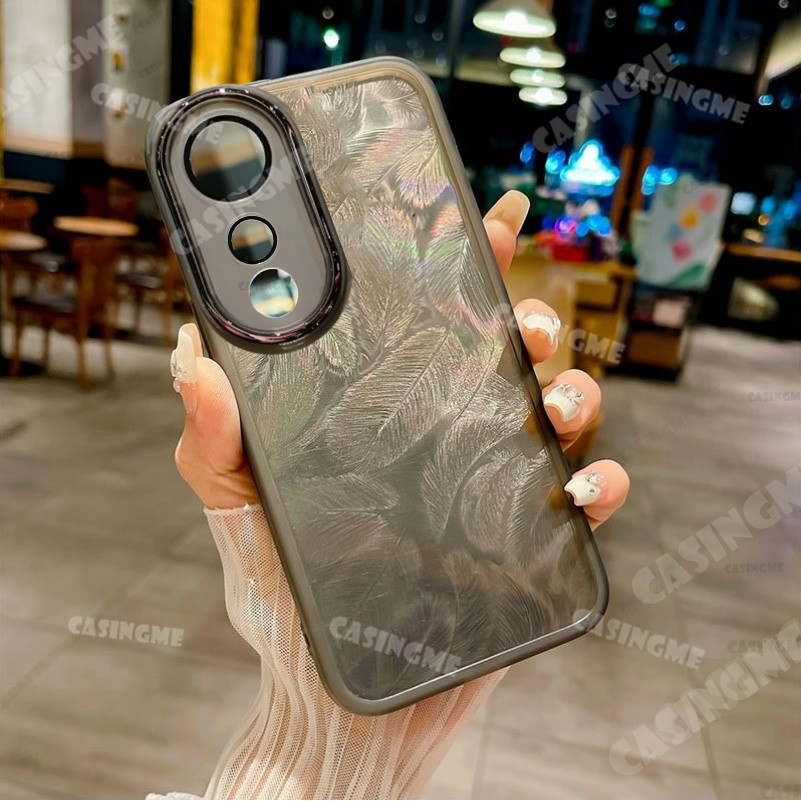 Vivo V40 5G V40Pro 2024 Vỏ mềm silicon họa tiết lông vũ lấp lánh cho Vivo V40 5G VivoV40 V 40 Pro V40Pro V40E 5G 2024 Vỏ điện thoại chống sốc Vỏ bảo vệ ống kính máy ảnh