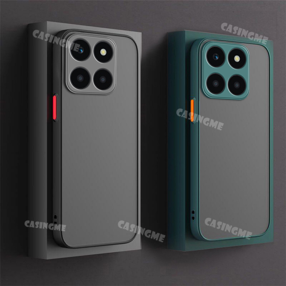 Ốp điện thoại mờ trong suốt chống sốc Honor X6b 2024 cho Honor X6b X 6b X6 b HonorX6b bX6 4G 5G 2024 bảo vệ Camera cho ốp lưng
