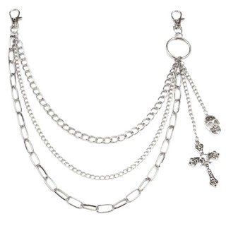 Dây chuyền quần nhiều lớp tốt nhất Punk Charm cho quần jean Crosses Mặt dây chuyền Váy chuỗi