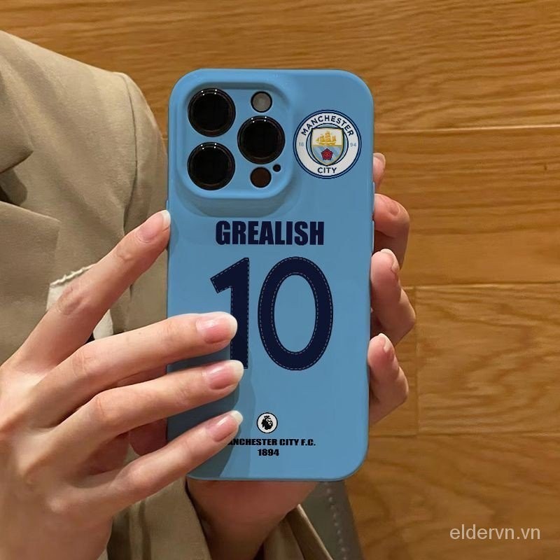 Ốp điện thoại di động biểu tượng đội bóng Manchester City QYJS Ốp Cứng chống rơi Vỏ bảo vệ PC chống rơi 3VBW cho IPhone 15 ProMax 14 13 12 PRO 11 7 8 plus 14 15 X XR XR XSMAX SE sáng tạo