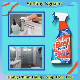 [Mẫu mới nhất] Chai xịt vệ sinh TẨY CẶN CANXI INOX, vòi sen, vách kính Bref Power 750ml của Đức