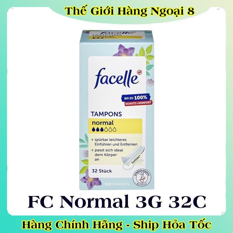 Băng vệ sinh Tampon Facelle đầy đủ size chuẩn Đức - Hàng mới về