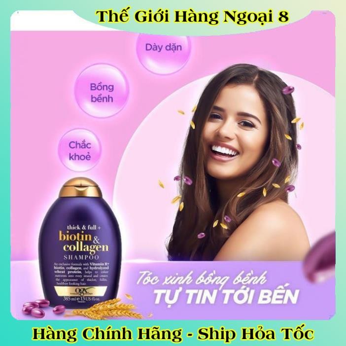 [auth] Dầu gội và xả chống rụng tóc Biotin & Collagen Đức- 385ml Đủ Bill [Hot]