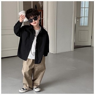 [DOUDOU KID] SM03 Áo Sơ Mi Thêu Lưng Bé Trai Đẹp 11-36kg,Chất Thô Hàn Cotton Đẹp
