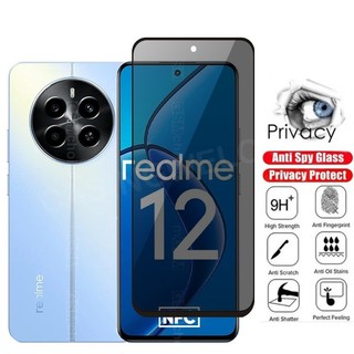 2in1 Realme 12 2024 Kính Cường Lực Riêng Chống Gián Điệp Full Cover Bảo Vệ Màn Hình Chống Peek Phim Riêng Tư Cho Realme 14 15 15T 13 12x 12 + Realme12 + x 4G 5G Phim Riêng Tư Chống Peek