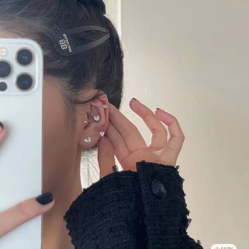 [Yunyuan] Siêu Flash Ngôi Sao Tình Yêu Móng Tay Cochlear Từ Tính Không Đấm Xương Tai Từ Tính Móng Tay Nam Châm Xương Tai Kẹp
