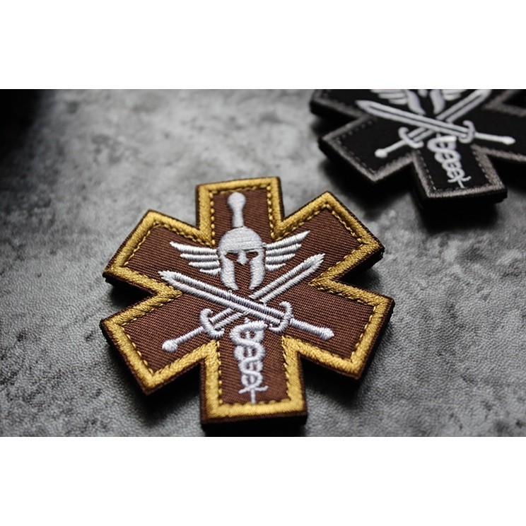 Patch phù hiệu y tế chiến trường dán quần áo_ba lô túi xách _retro