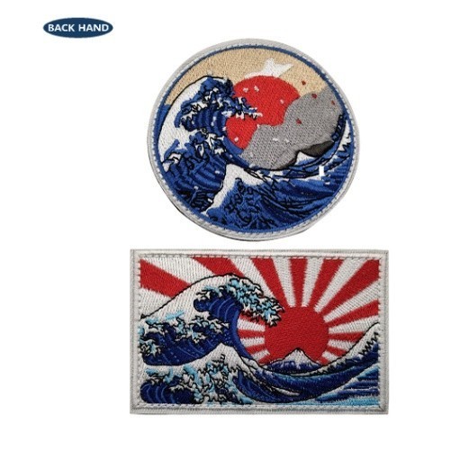 Patch_velcro mặt trời mọc dán quần áo_ba lô túi xách _retro