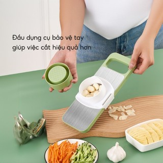 Nạo Rau Củ, Nạo Đa Năng Tích Hợp 5 Lưỡi Nạo Kèm Tay Cầm SUNND