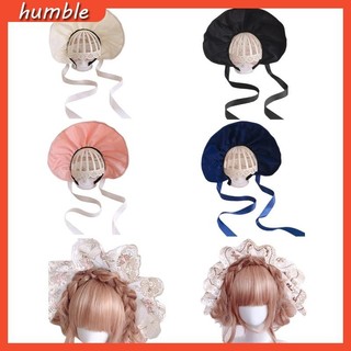 Mũ Bonnet Đính Ruy Băng Phong Cách Lolita Cho Nữ