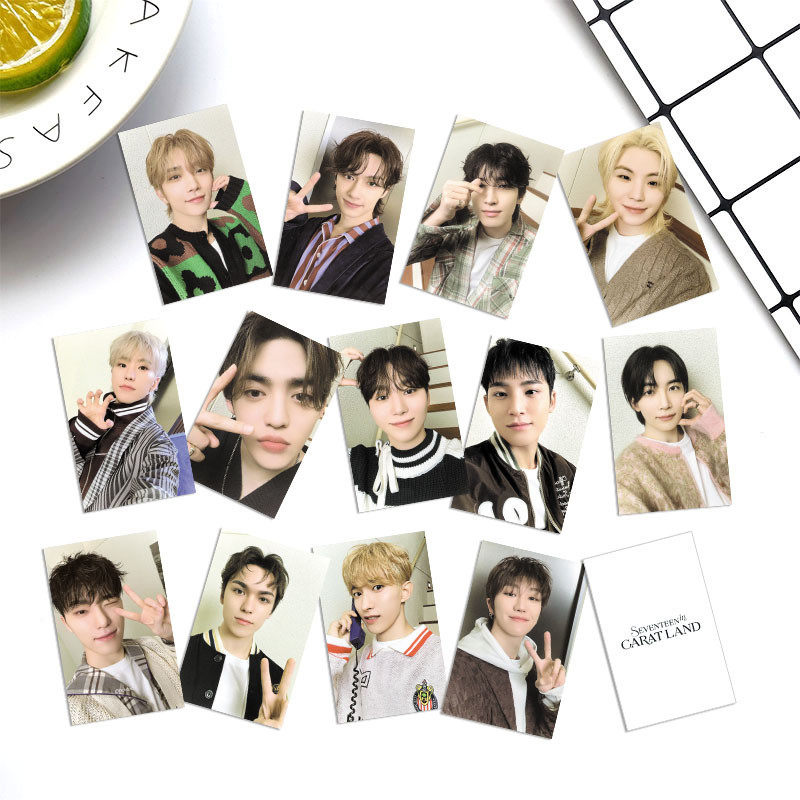 5-13 Chiếc SEVENTEEN 2024 CARAT LAND Lomo Cards Người hâm mộ họp Photocards S.Coups JEONGHAN HOSHI WONWOO WOZI DK MINGYU The8 Dino SEUNGKWAN JOSHUA JUN VERN Bưu Thiếp YM