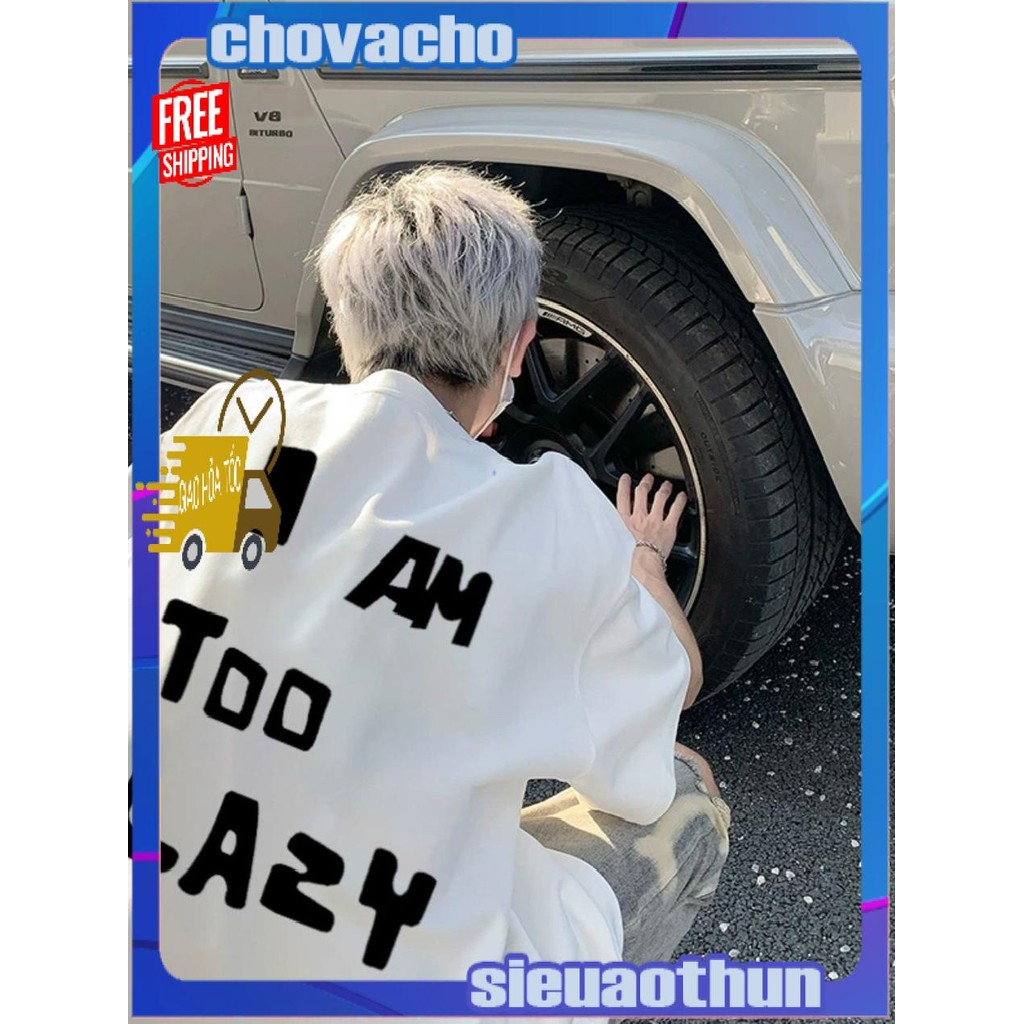 Áo thun Stee Cổ tròn I AM TOO LAZY Localbrand ICVCVNI Unisex