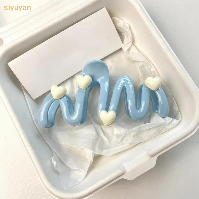 Siyuyan Dễ Thương Đơn Giản Sóng Trái Tim Ngọt Ngào Đa Năng Lớn Kẹp Tóc Nữ Bé Gái Kẹp Thời Trang Phụ Kiện Tóc Quà Tặng VN
