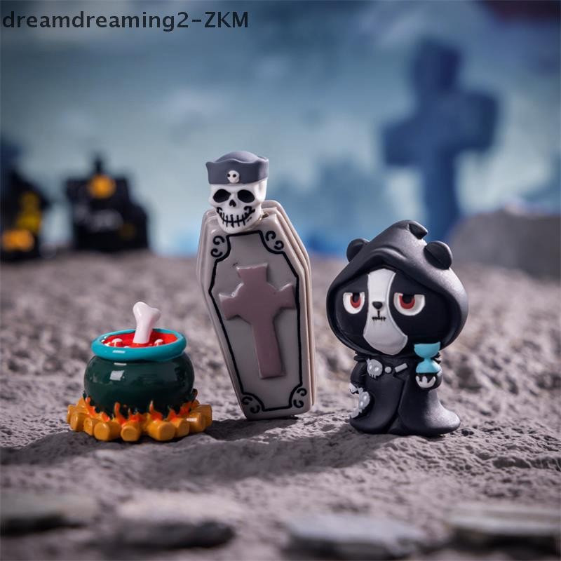 [Dreamdreaming] Sáng tạo Halloween Kinh dị Skeleton Quan tài Đồ trang trí phong cảnh vi mô Đạo cụ dự tiệc Trang trí bàn làm việc trên ô tô Phụ kiện nhựa DIY Quà tặng [zkm]