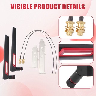 2X8Dbi Dual Band M.2 MHF4 U.Fl Cable sang RP-SMA Pigtail WiFi Ăng-ten cho AX210 AX200 9260 9560 NGFF Card