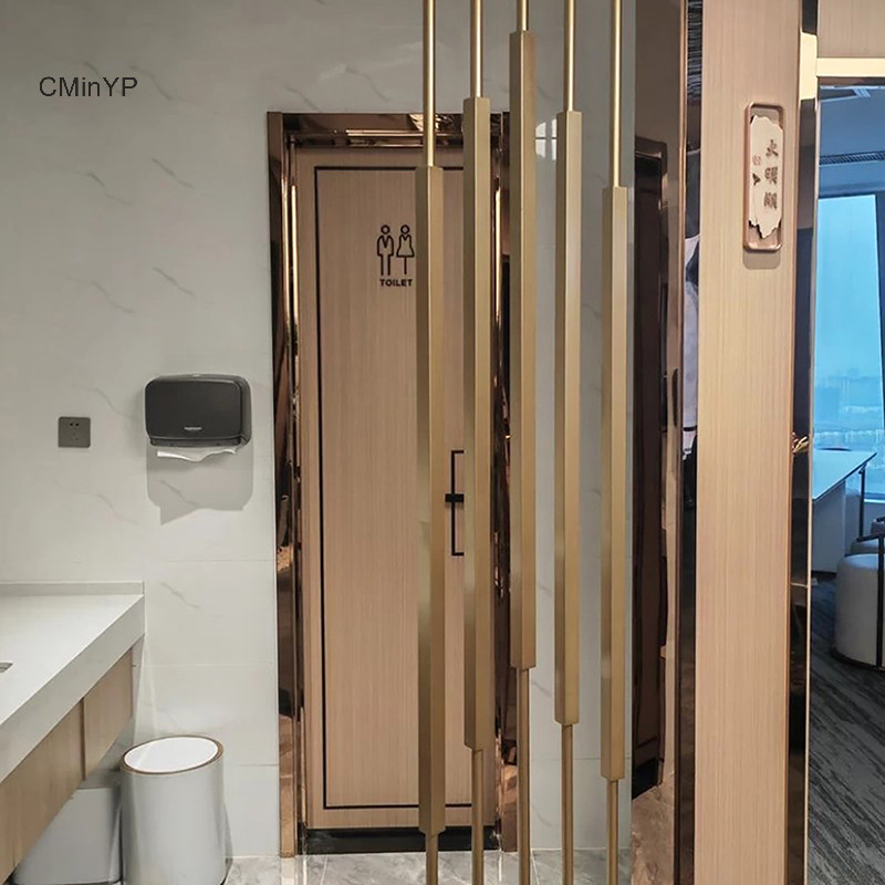 Cminyp Acrylic Phòng Vệ Sinh Ký Tấm Tùy Chỉnh Cửa WC Dán Tường Nhãn Dán Đơn Giản Phòng Tắm Biển Hiệu Dành Cho Nam Nữ Vệ Sinh Chỉ Báo Vinh Quang