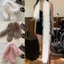 Khăn quàng cổ CHEESELY lông thỏ giả dày lông tơ Y2K, thời trang cho bữa tiệc và giữ ấm 180cm