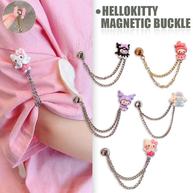 Hồi Giáo Từ Khóa Sanrio Quần Áo Dễ Thương Thắt Nút Góc Khăn Khóa HelloKitty Quần Chân Dây Xích Từ Tính Cố Định Khóa