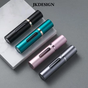 Hộp đựng mỹ phẩm JKDESIGN 5 / 8ml, Chai nước hoa thủy tinh có thể đổ lại, với máy bơm mùi hương cầm tay Mini xịt du lịch