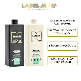 Dầu gội, Dầu Xả LABEL.M HONEY & OAT cân bằng độ ẩm, chống mất nước và phục hồi tóc hư tổn1000ML