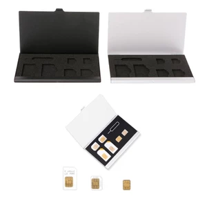 Yoo Hợp Kim Nhôm Vỏ Điện Thoại Thông Minh Nano SIM Card SIM Hộp Bảo Quản Cho Thẻ Điện Thoại Hộp Bảo Vệ Đơn Lớp