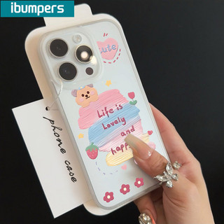 ibumpers Ốp Lưng iPhone Xinh Hàn Quốc Hoa In Hình Ốp Điện Thoại TPU Trong Suốt nhám Silicon Mềm Chống Sốc Chống Bẩn Cho Iphone 16 15 14 12 13 11 Pro Max IP 7 8 Plus X XS XR