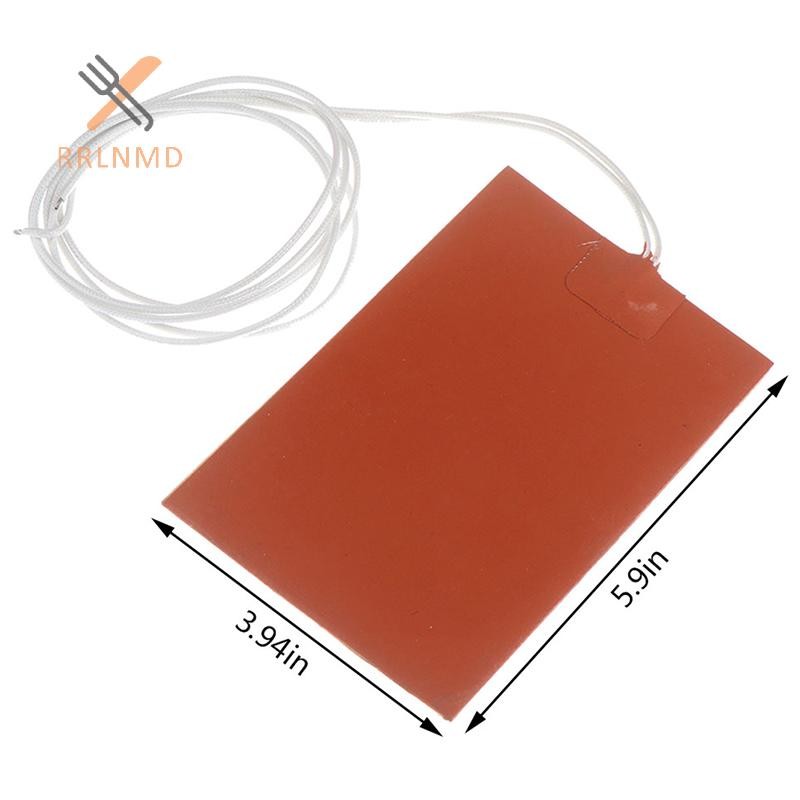 Rrlnmd > 300W 220V 10x15cm Dầu Động Cơ Silicon Nóng Miếng Lót Cao Su Heag Thảm Ấm MỚI