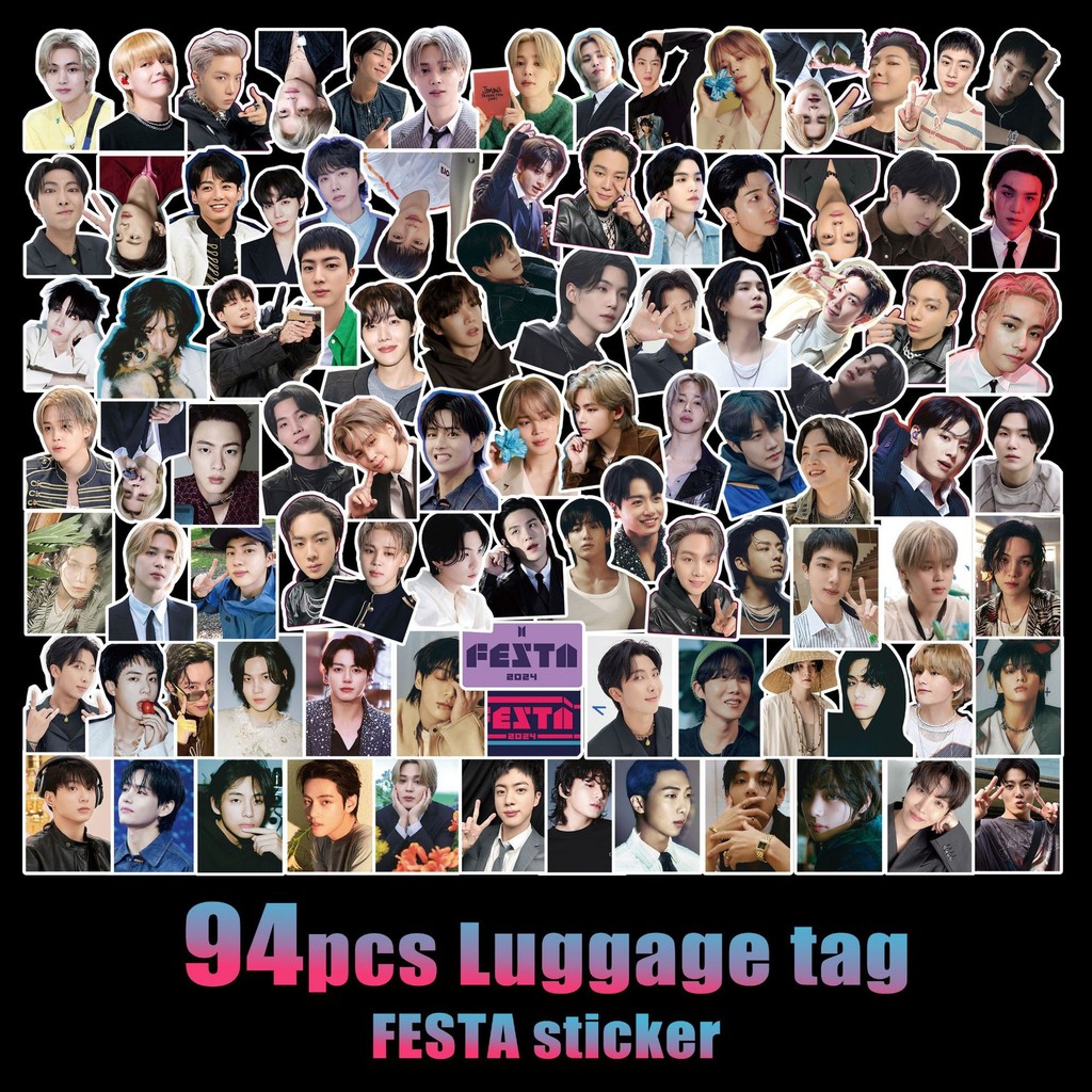94 Miếng Dán Ảnh BT-S JUNG KOOK Tôi Vẫn Còn JIMIN V Kim Tae Hyung JK JIN RM J-HOPE Suga Hành Lý Notebook Laptop Điện Thoại Sổ Tay DIY Trang Trí Kpop Sticker YM