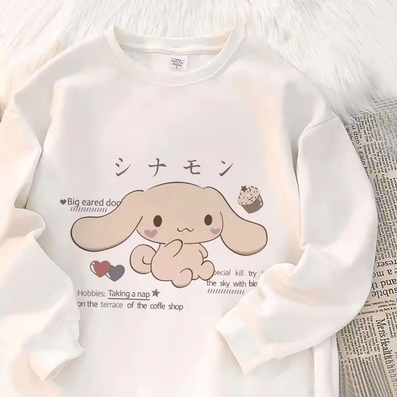 2024 Sanrio cinnamoroll trùm đầu áo cho trẻ em ấm áp và dễ thương mùa thu-mùa đông trang phục