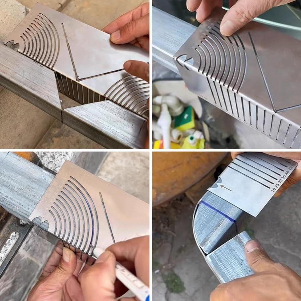 Faniellapowell Công cụ đánh dấu vòng cung tuyến tính hai mục đích, Công cụ đánh dấu kim loại đa năng Công cụ đánh dấu hồ quang góc, Công cụ đánh dấu uốn cong ống thép Flex chính xác có thể điều chỉnh sáng tạo