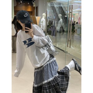Hiixiivi [Mới 100% Cotton] Áo thun dài tay Oversize Nữ Baggy Áo dáng rộng dành cho nữ Áo Ootd 2025 độc đáo