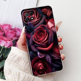 Dành Cho OPPO A53 5G Ốp Lưng Hoa Đẹp Đá Cẩm Thạch Mềm Mại Trong Suốt Silicon Điện Thoại Cho OPPO A72 A73 5G CPH2161 Vỏ Chống Sốc