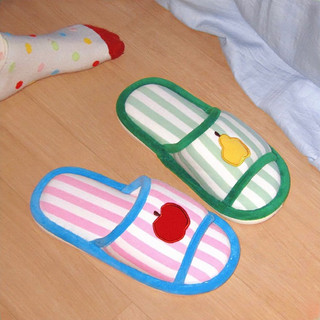 XIXITIAO Home Cotton Vải Lanh Dép Nữ Xuân Hè Thời Trang Sọc Thoáng Khí Giày Sàn