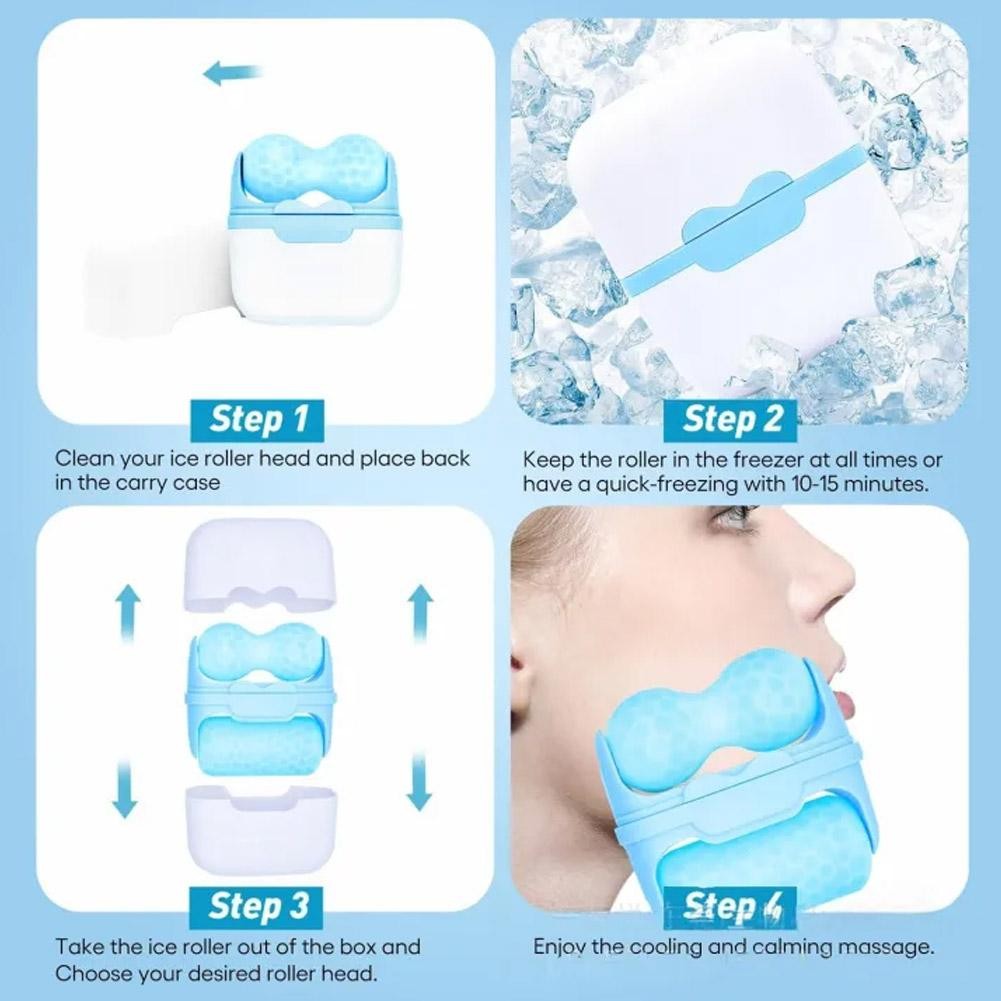 Con Lăn Đá Cho Mặt Massage Mắt Dụng Cụ Hai Đầu Di Động Làm Mát Mặt Máy Mát Xa Lạnh Mặt Y5r0