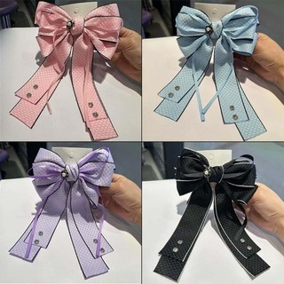 Kẹp tóc nơ lớn hai lớp ruy băng vintage, phụ kiện tóc nữ đẹp cho mùa xuân