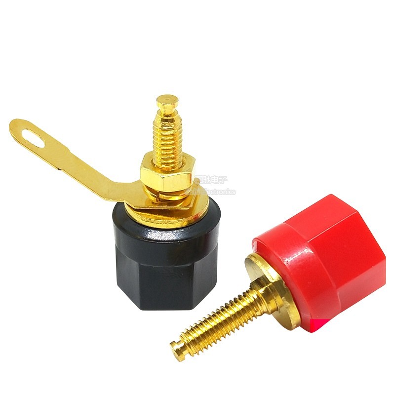 Mạ Vàng Âm Thanh Khuếch Đại Công Suất Loa Lục Giác Loại 301 Nhà Ga Bài Nhà Ga 4MM Chuối Ổ Cắm