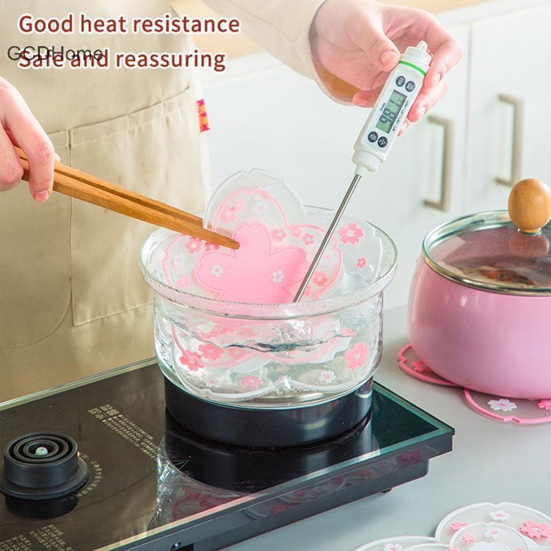 GCDHome PVC Hoa Hướng Dương Chịu Nhiệt Nồi Nóng Chống Trơn Trượt Coaster Thảm HOT