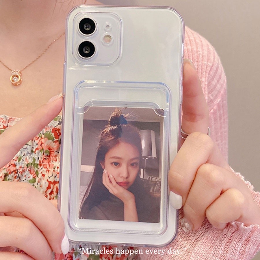 Ốp Trong Suốt Cho Huawei Y7P Y9 Y7 Prime 2019 Y9S Y7a P40 Pro Nova 9 10 se Y61 Y90 Y70 honor 9X Pro Ốp Điện Thoại Có Vỏ Đựng Thẻ Ảnh