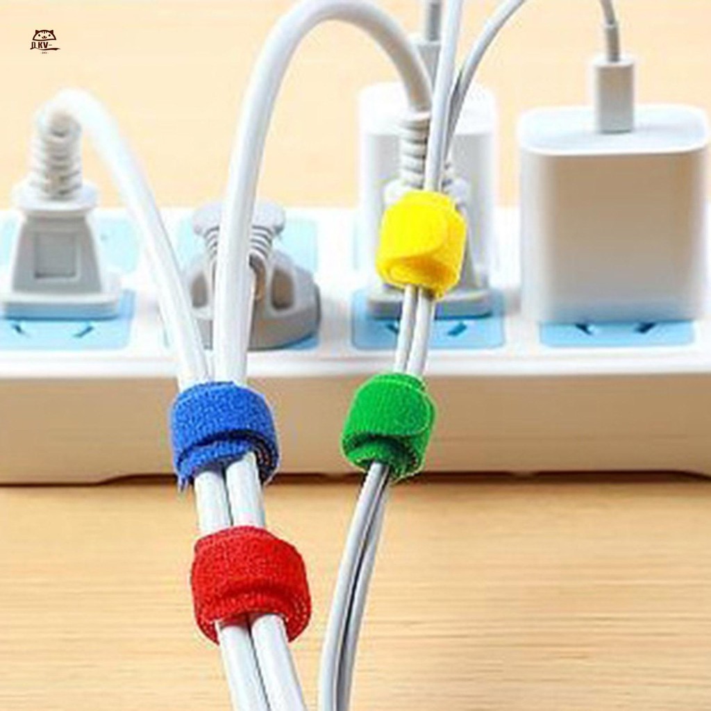 10 chiếc Dây buộc cáp có thể tái sử dụng Dây buộc cáp quản lý cáp đa năng cho văn phòng tại nhà và trung tâm dữ liệu
