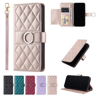 Ốp Lưng Cho Redmi 14C 13C 14R A3X A3 A4 K70E K70 Turbo 4 Note 13 14 Pro Plus 4G 5G Flip Wallet Case Da PU Khe Cắm Thẻ Đứng Có Dây Buộc